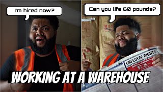 First Day Working At A Warehouse Job [upl. by Ennayrb]