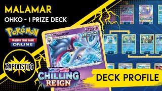 Malamar Deck Profile from Chilling Reign  OHKO 1 Prize Deck Pokemon TCG [upl. by Naara]