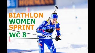 BIATHLON WOMEN SPRINT 15032018 World Cup 8 Holmenkollen Norway [upl. by Ammann]