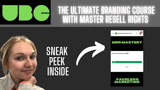 Sneak Peek Inside The Ultimate Branding Course with Master Resell Rights UBC WATCH BEFORE YOU BUY [upl. by Gatias]