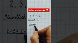 Easy Noten berechnen mathe mathematikfee mathenote zeugnisnote zwischennote [upl. by Arabel183]