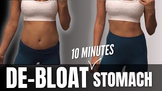 10 Min Stomach DeBloating Stretch Routine Helps Digestion Constipation [upl. by Milla576]