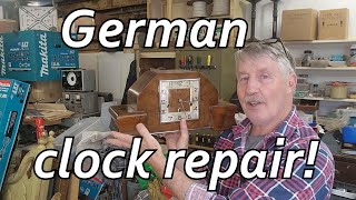 1940s German Mantel Clock Repair  How to Fix a Broken Door amp Get the Chimes Working a bit Better [upl. by Hancock]