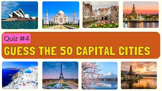 Guess 50 CAPITAL CITIES of the WORLD 🌎 Country Quiz 🗺️ Easy to Intermediate [upl. by Hirst]