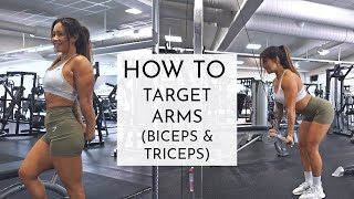 HOW TO TARGET BICEPS amp TRICEPS  BLASTING ARM WORKOUT [upl. by Edaj]