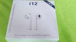 i12 TWS Airpods Clone Wanna Be 🙄 Unboxing [upl. by Nagel]