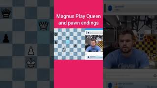 Magnus Carlsen Playing Queen and Pawn endings chess chessendgame magnuscarlsen funny gaming [upl. by Gerge]