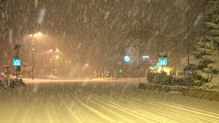 Sestriere fitta nevicata nella notte [upl. by Pate849]