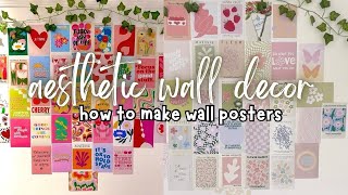 how to make wall posters 🌷  aesthetic room deco ideas  malayalam  art gossips [upl. by Merissa]