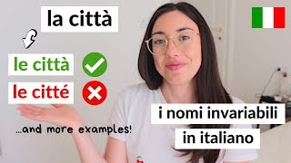 I nomi invariabili in italiano Qual è il plurale di CITTÀ learnItalian [upl. by Egwin]