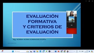 EVALUACIÓN FORMATIVA Y CRITERIOS [upl. by Philo]