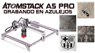 Atomstack A5 PRO Grabando en Azulejos [upl. by Zetes861]