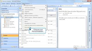 Comment personnaliser la barre doutils avec Outlook 2007 [upl. by Yebloc]