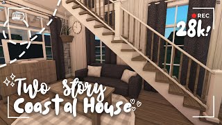 bloxburg  ☀️ budget two story coastal house  28k ꒰ no advanced placing build ꒱ [upl. by Naejarual567]