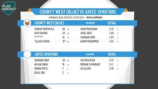 Melbourne Cricket Association  MCA West T20 Div A  Round 1  County West Blue v AATCC SPARTANS [upl. by Aubree30]