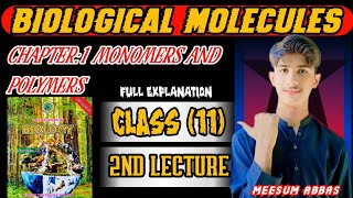 Synthesis and Breakdown of macromolecules PolymersClass 11 Biology Chapter 01 Meesum abbas [upl. by Latreese]