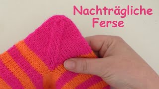 Nachträgliche Ferse stricken  Afterthought Heel [upl. by Yelsek]