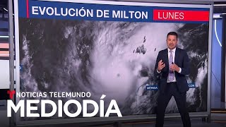 Milton ya es un monstruoso huracán y va camino a un impacto directo en Florida  Noticias Telemundo [upl. by Keiryt]