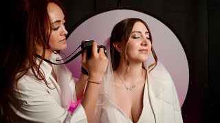 ASMR Perfectionist Bridal Photoshoot Hair Fixing Makeup Outfit Finishing Touches Unintentional [upl. by Deeas222]