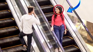 Giving Flying Kiss To Strangers On Escalator  Classy Harsh [upl. by Anastasie]