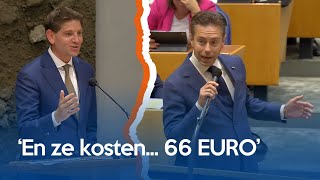 Hilariteit in de Kamer vanwege peperdure D66truien APB2023 [upl. by Malone276]