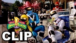 Mighty Morphin Power Rangers  Alien Rangers vs BratboyBulk Fight Scene Water Park Fight [upl. by Ardnalac]