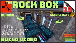 High Storage Rock Bunker  Rust Solo Rock Base Build Extra Secure Lockers in Rocks [upl. by Ratib]