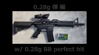 【Airsoft Review】カート式電動ガン TOP JPAPN SR16 w Maruis 028g BB 40m [upl. by Aneerbas]