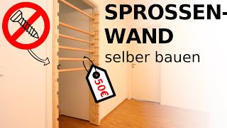 SPROSSENWAND selber bauen  OHNE BOHREN  DIY  Rob Renoviert [upl. by Daria396]