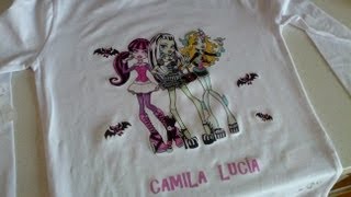 Haz tu camisa personalizada en casa Monster High [upl. by Jaala699]