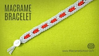 Star Wars Bracelet Tutorial  Macramé Chevron Pattern [upl. by Eitak]