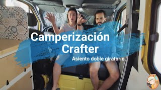 Asiento giratorio doble Volkswagen Crafter  Mercedes Sprinter  Camperización furgoneta [upl. by Rezal908]