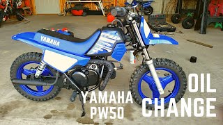 Yamaha PW50 Oil Change [upl. by Ecinahc]