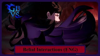 Granblue Fantasy Versus Rising Belial Interactions English [upl. by Vedetta]