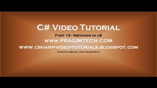 Part 16  C Tutorial  Methods in cavi [upl. by Godfrey960]