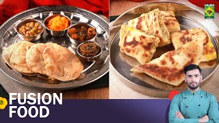 Halwa Puri Platter amp Arabic Egg Potato Wrap  Fusion Food  Chef Saad Butt  21 Aug 24 MasalaTV [upl. by Graehl]