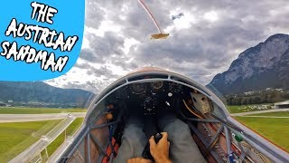 WINDENSTART Segelflug  LOWI Innsbruck  Start und Landung mit KA8 GoPro POV [upl. by Yursa520]