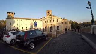 STREET VIEW Isola Tiberina in Rome in ITALY [upl. by Christianna47]