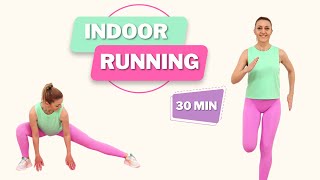 🔥30 Min Indoor Running Workout🔥 Run in Place Workout  At Home Jogging Cardio Workout🔥 [upl. by Ihsar]