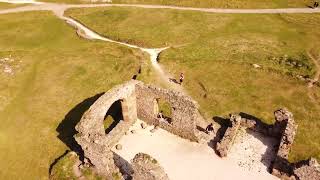 Llanddwyn Island Anglesey North Wales A DronesEye View of the Ruins of St Dwynwens Church [upl. by Maibach839]