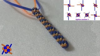 How to continue the circle barrel stitch lanyard including pictures [upl. by Aibara49]