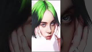 Drawing Billie Eilish With Green Hair [upl. by Annairol]