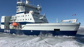 The Finnish icebreaker OTSO is passing by [upl. by Dilks]