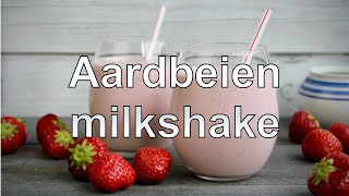 Aardbeien milkshake maken [upl. by Nidraj]