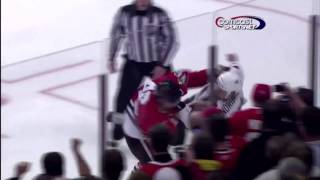 Matt Hendricks vs Colin Fraser Nov 11 2009 [upl. by Pietrek]