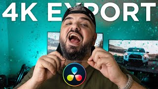 Best 4K EXPORT SETTINGS in Davinci Resolve 2024 [upl. by Landy]