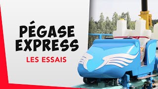 Pégase Express  les essais  Les attractions du Parc Astérix [upl. by Halimeda]