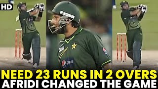 Pakistan Need 23 Runs in Last 2 Overs amp Shahid Afridi Changed The Whole Game  PCB  MA2A [upl. by Trovillion]