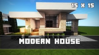 Modernes Haus bauen  15 x 15  Minecraft Tutorial [upl. by Abdu688]