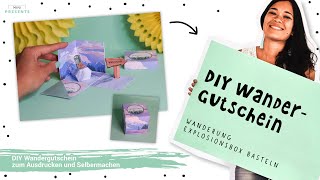 DIY Wandergutschein basteln  Gutschein für eine Wanderung originell verpacken  minipresents [upl. by Tedmund]